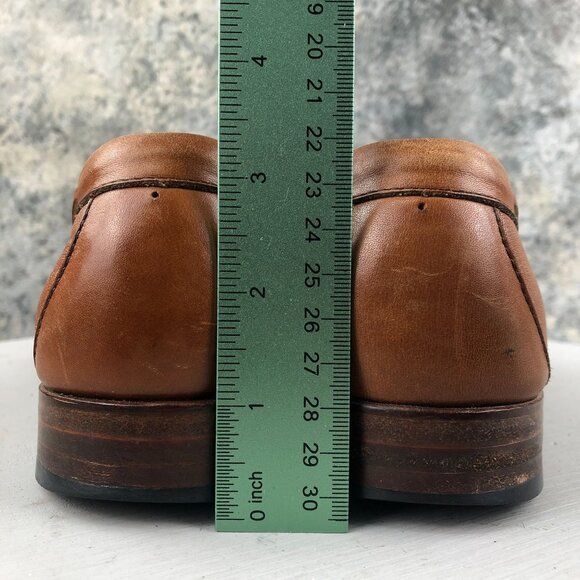 SAS Men\'s Size 8N Brown Leather Genuine Handsewn Kiltie Tassel Slip On Loafers main image 13